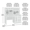 Homy Casa Large Writing Desk with Hutch, Storage Drawers & Shelves, Home Office Workstation, Brown - 3 of 4