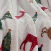 Kate Aurora Christmas Tis' The Season Trees & Reindeer Ultra Soft & Plush Accent Throw Blanket - 50" x 60" - 3 of 3