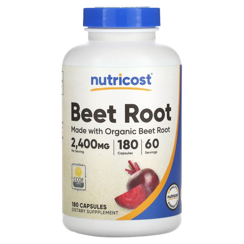 Nutricost Beet Root, 2,400 mg, 180 Capsules (800 mg per Capsule), 1 of 3