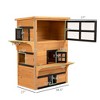 Akoasm 3-Tier Cat House With Raised Floor, Asphalt Roof, Escape Doors & Jumping Platforms For Outdoor-Yellow - 2 of 4