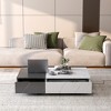Anybear Modern Style Black And White Coffee Table - 3 of 4
