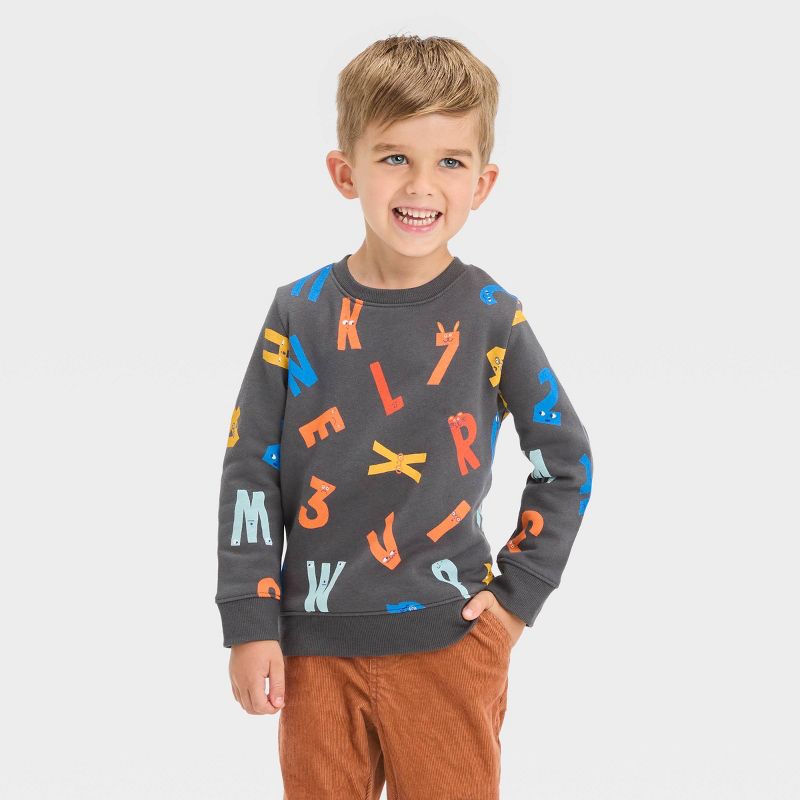 Toddler Boys' Fleece Crew Sweatshirt - Cat & Jack™, 1 of 9