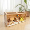 40" Wooden Hamster Cage with Viewing Window – Large Acrylic Habitat for Syrian Hamsters, Gerbils & Small Pets ( Openable Top) - 3 of 4
