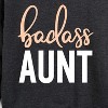 Women's - Instant Message - Badass Aunt Lightweight French Terry Wide Neck Long Sleeve Graphic Shirt - 2 of 4
