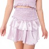 Girl Teen's Satin Smocked Puff Sleeve Skirt Set - Cheryl Creations - 3 of 3