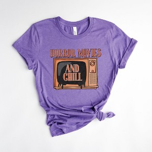 Simply Sage Market Women's Horror Movies And Chill TV Short Sleeve Graphic Tee - 1 of 4