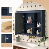 35''W Wall Mounted Bathroom Storage Cabinet with Mirror, Modern Medicine Cabinet with 6 Open Shelves - ModernLuxe - 4 of 4