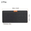 Unique Bargains Felt Dual Side Soft Smooth Office Writing Desk Mouse Pads 2 Pcs 24"x12" Dark Gray - 2 of 3