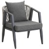 APRILSOUL Comfortable Outdoor Seating Set,2 single chairs,1 double chair,functional iron table,Suitable for Patios, Lawns, and Poolsides - 3 of 4