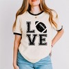 Simply Sage Market Women's Love Football Short Sleeve Ringer Tee - image 2 of 4