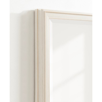 Oakhurst 20"x30" White Rectangular Wall Mirror with Stepped Frame