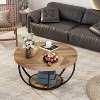 LITTLE TREE 2 Tier Round Coffee Table Brown - 3 of 4