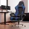 GTPLAYER Fabric Gaming Chair with Footrest and Lumbar Support, Height Adjustable Computer Chair with Headrest - 2 of 4