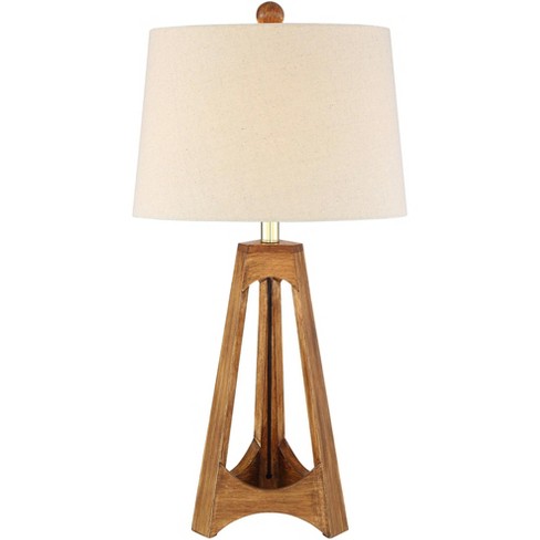 Wooden tripod hot sale bedside lamp