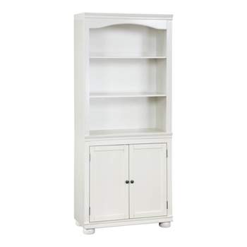 HOMES: Inside + Out Bloomguard Traditional 3 Open Shelf Bookcase with 2 Door Cabinet