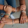 ETHIC GOODS Women's 4mm Morse Code Bracelet [DAUGHTER] - Mother of Pearl & Pink Rhodonite - 3 of 4