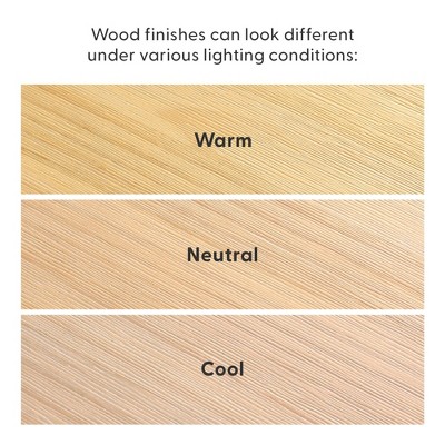 Blonde Wirebrush Solid Wood 48" Modern Dining Table