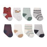 Carter's Just One You® Baby Boys' 8pk Forest Crew Socks - Gray/White/Green 3-12M