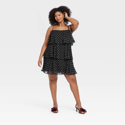 Women's Tiered Ruffle Mini Shift Dress - A New Day™
