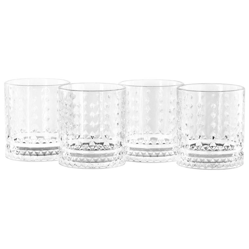Gibson Home 4 Piece 13 Ounce Teardrop Embossed Double Old-Fashioned Glass Set, 3 of 7