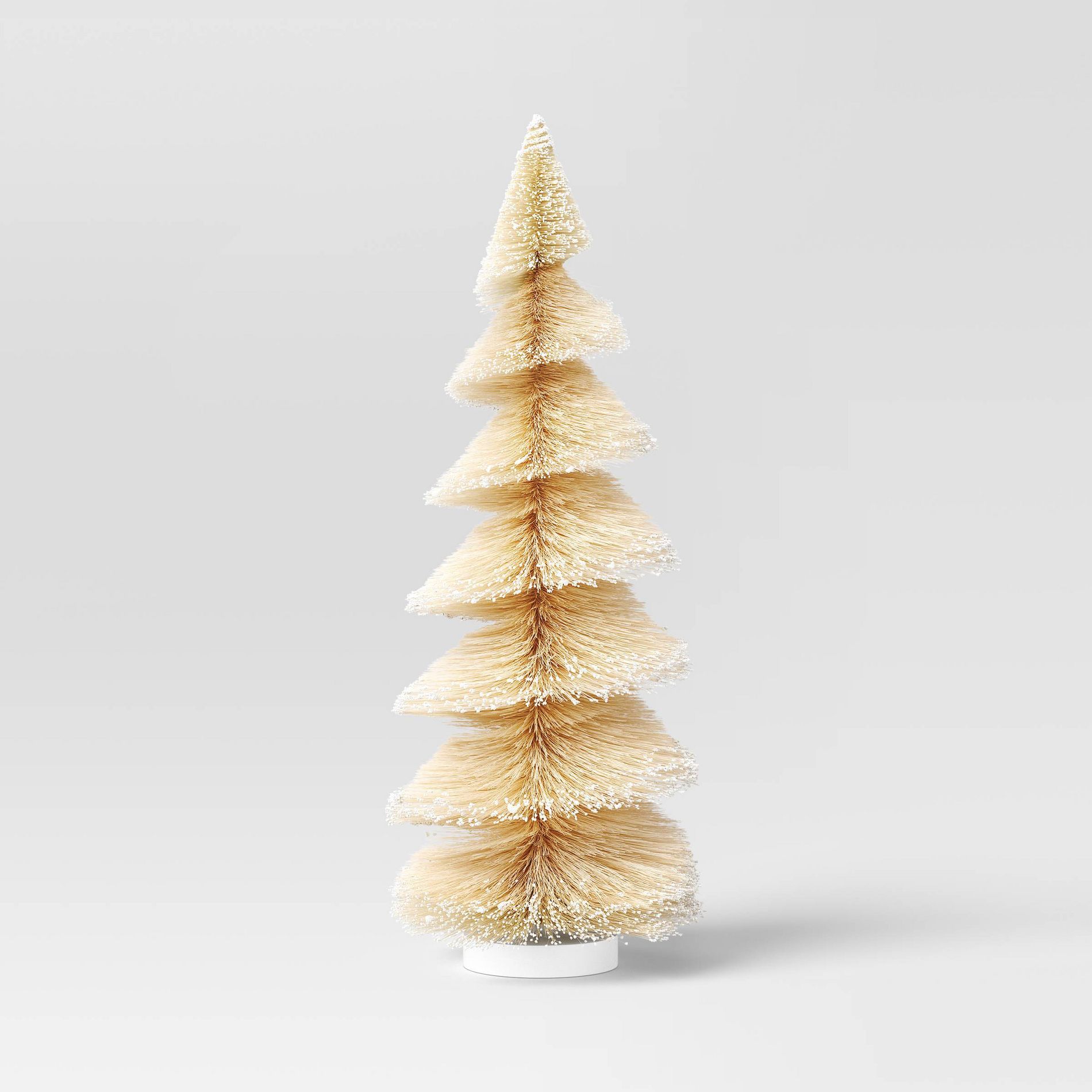 16" Christmas Spiral Sisal Tree White Flock - Wondershop™