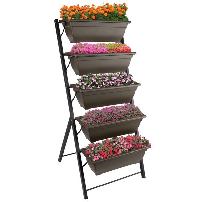 Pure Garden 5pc Raised Garden Beds Rectangular Steel Outdoor Planter ...