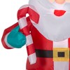 Gemmy Christmas Airblown Inflatable Santa, 3.5 ft Tall, Multi - 4 of 4