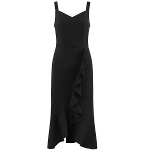 INSPIRE CHIC Women's Ruffled Elegant Sweetheart Neck Sleeveless Midi Fishtail Dress - 1 of 4