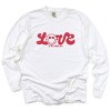 S.W.Smiley Love Cursive - Women's Garment Dyed Long Sleeve Graphic T-Shirt - 2 of 4