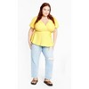 CITY CHIC | Women's Plus Size  Christa Top - buttercup - 18W - 2 of 4