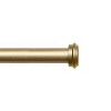 EXCLUSIVE HOME Topper 1" Curtain Rod and Finial Set, Adjustable 84"-160", Gold - 2 of 3