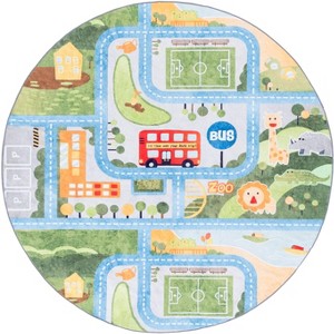 Santa Monica Kids SMK134  Machine Washable Skid-Resistant Power Loomed Indoor Rugs - Safavieh Kids - 1 of 3