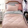 Bedsure Comforter Set – Bed in a Bag with Contrast Color Solid Design, Soft All-Season Bedding Set - 4 of 4