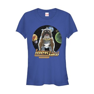 Juniors Womens Marvel Inhumans Galactic Lockjaw T-Shirt - 1 of 3