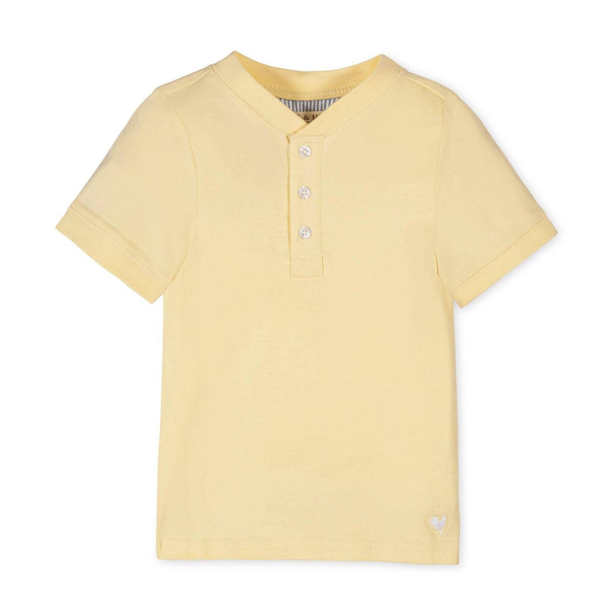 Hope & Henry Boys' Organic Short Sleeve Henley Tee, Kids