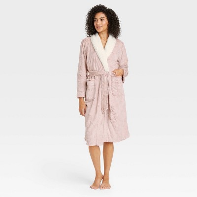 Women's Cozy Faux Fur Robe - Stars Above™ Pink XS/S