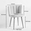 KTMBDW Dining Chairs Set of 2 Fabric Upholstered Kitchen Chairs with Padded Seat and Backrest, Solid Wood Legs for Dining Room, Restaurant - 4 of 4