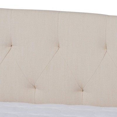 Beige Upholstered Full Daybed with Trundle and Tufted Design