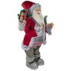 Northlight 2' Standing Santa Christmas Figure Carrying Snow Shoes and Presents - 3 of 4