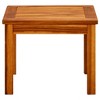 Coffee Table Natural Wood Solid Acacia Wood 17.7x17.7 in Simple - 3 of 4