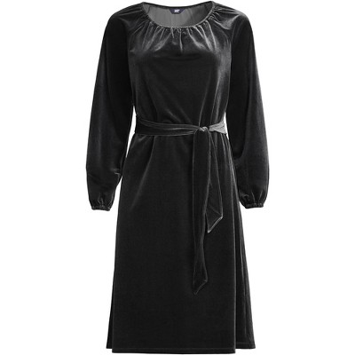 Lands' End Women's Knee Length Velvet Peasant Dress : Target