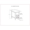 Vynxaria Transitional Narrow End Table - Smoky Brown Solid Wood, 24" D x 14" W x 20" H - 3 of 4