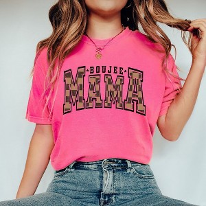 Simply Sage Market Women's Boujee Mama Plaid Short Sleeve Garment Dyed Tee - 1 of 4