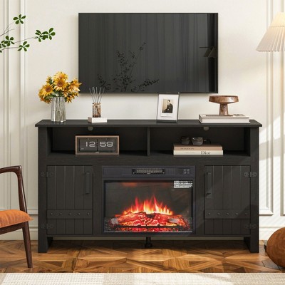 NicBex TV Stand Modern Fireplace TV Stand Entertainment Center Media Console with Large Storage Cabinet for Living Room