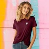 DALIX Heartly Ghost Embroidered Soft Cotton Short Sleeve T Shirt Womens - 2 of 4