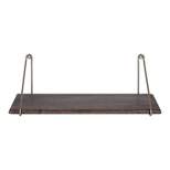 24" x 8" Palone Wood and Metal Decorative Wall Shelf Gray - Kate & Laurel All Things Decor