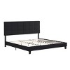 ORRD Queen Size Upholstered Platform Bed Frame, Wood Slat Support, Easy Assembly, Grey - 3 of 4