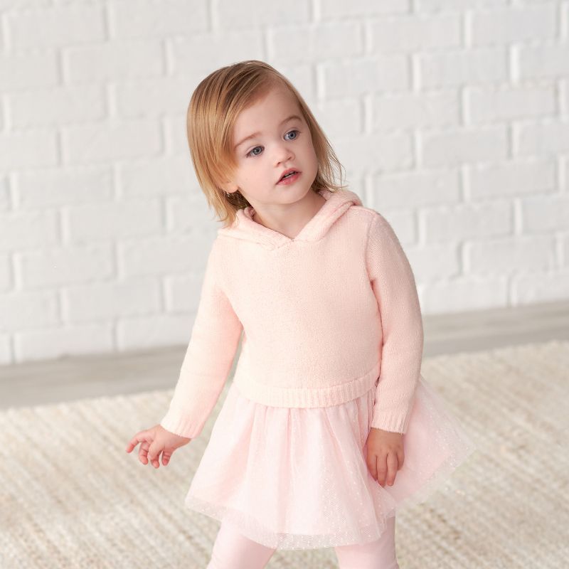 Gerber Toddler Girls' Sweater Dress With Tulle Skirt, 5 of 10