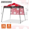 EAGLE PEAK 8x8ft Pop Up Canopy with Sidewall, 8x8 Base 6x6 Top - 3 of 4