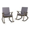 GDFStudio Sally Acacia Wood Rocking Chairs with Water Resistant Cushions(Set of 2) - 4 of 4